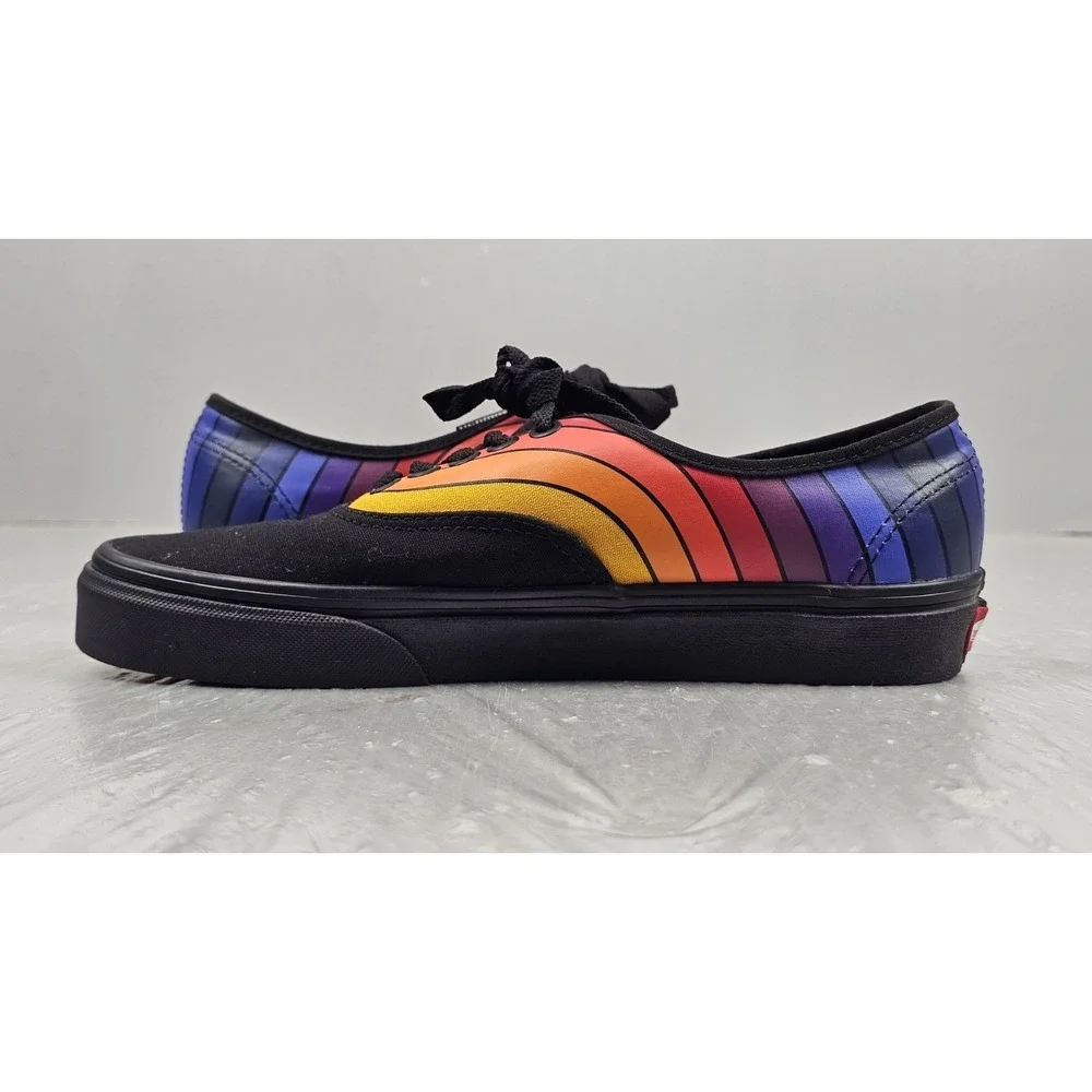 Vans Authentic Sneakers Mens 7 Womens 8.5 Black 'Refract‎ Rainbow' VN0A2Z5IWN7